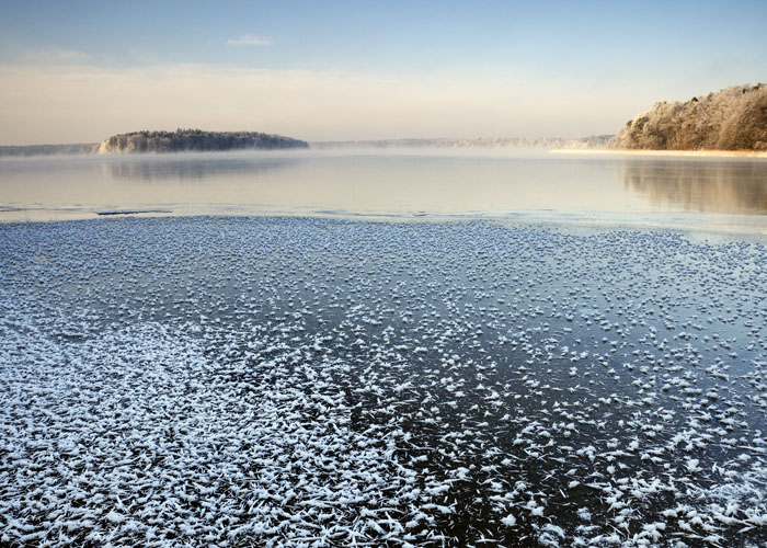 Eisformationen in der Badebucht